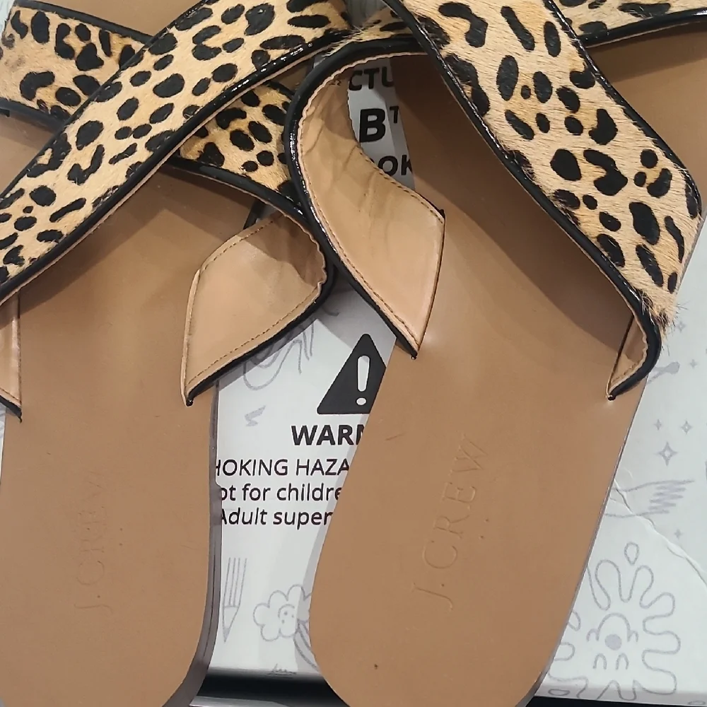J. Crew Brown Sandals with Criss-Cross Design